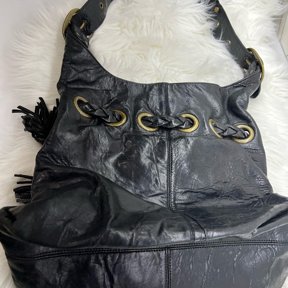 Kooba Carla Black Leather Hobo Shoulder Bag - Picture 2 of 6